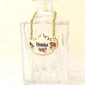 HADDON Antique Fine Bone China Sherry Tag, made in England. RARE.
